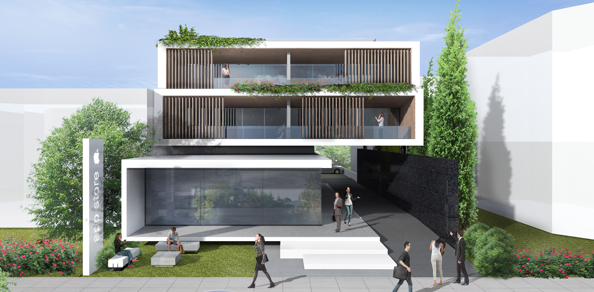 Retail and Apartment Building in Pylea THESSALONIKI GREECE