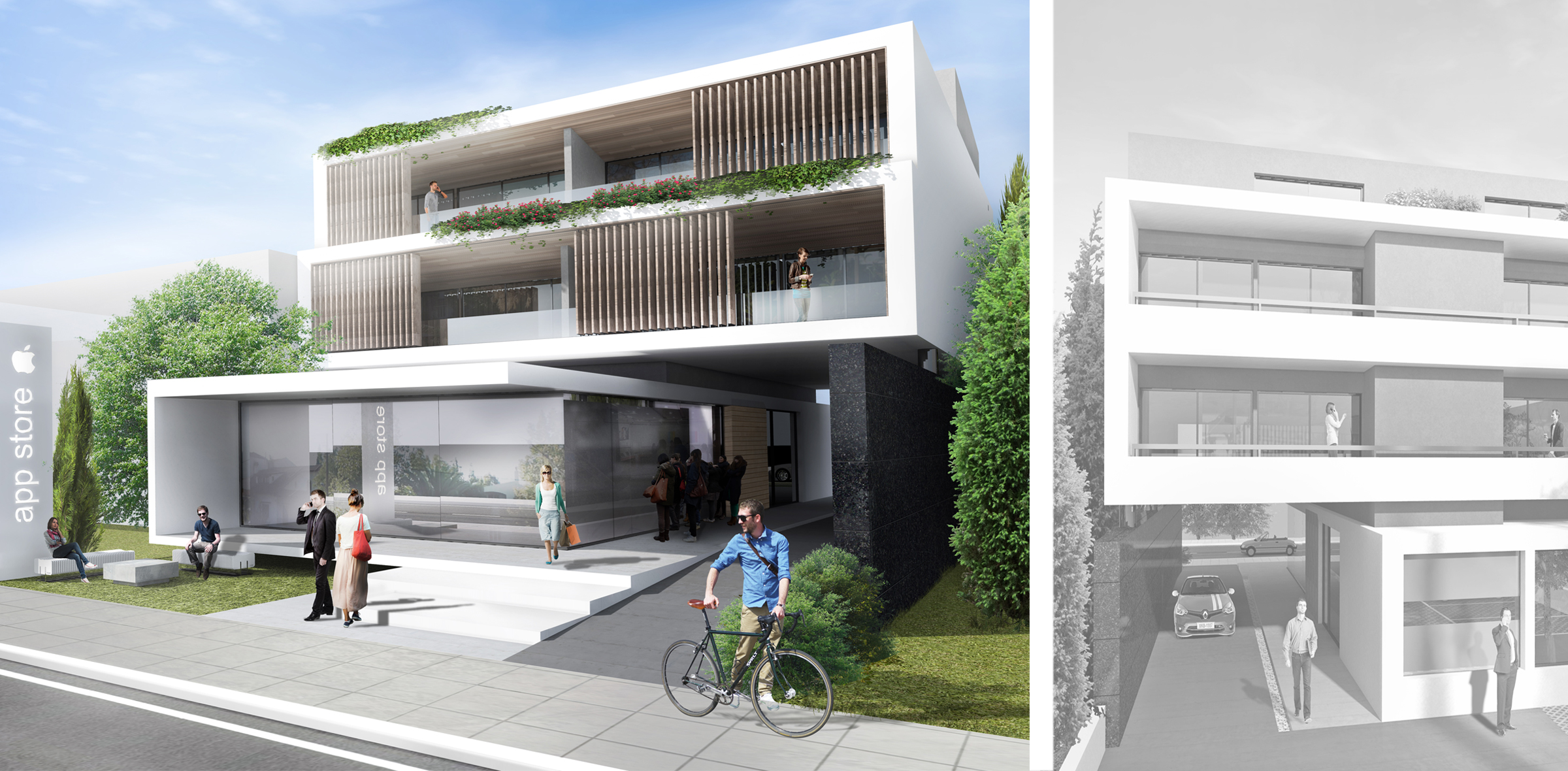Retail and Apartment Building in Pylea THESSALONIKI GREECE