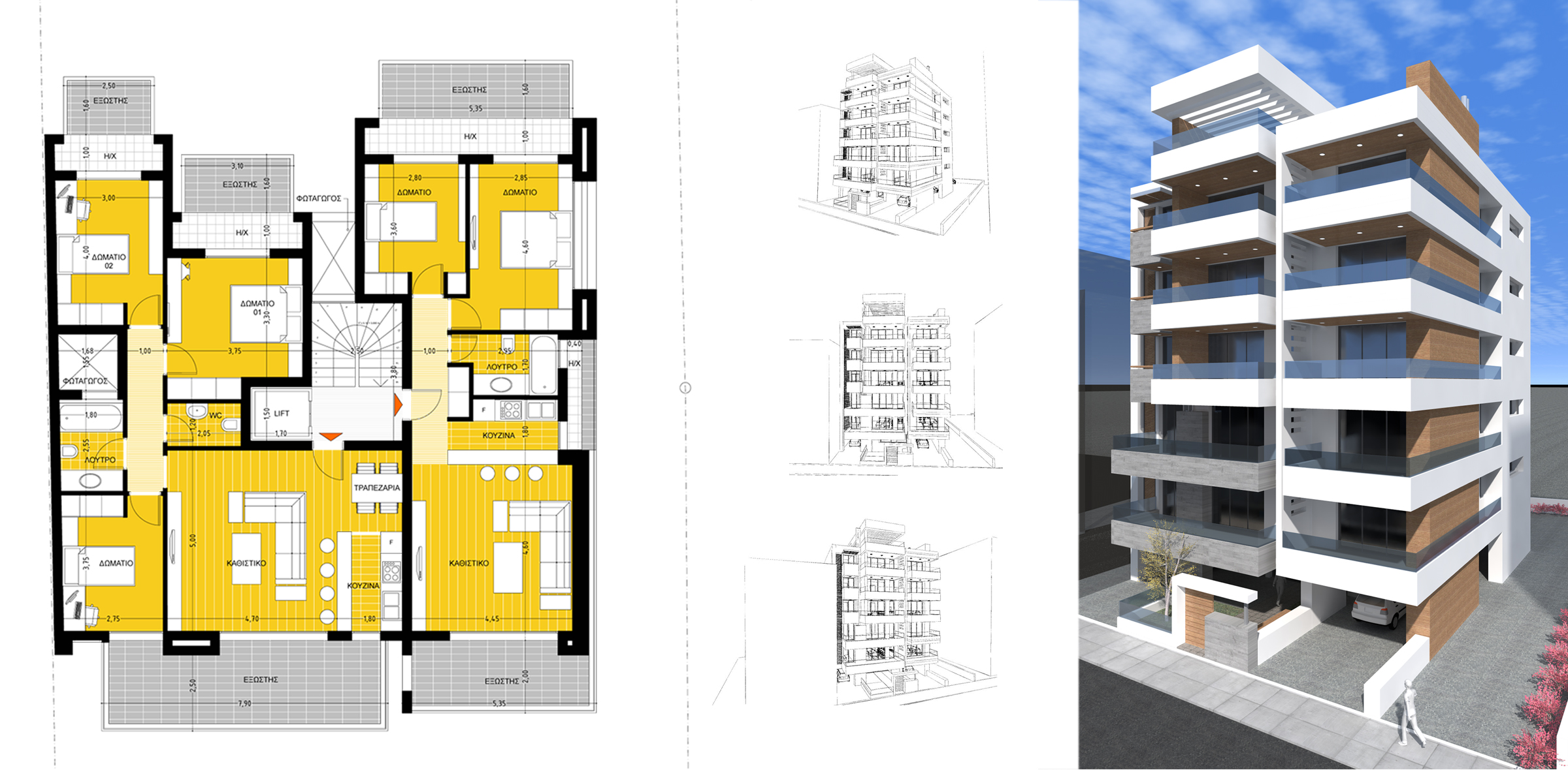 Five Storey Apartment Building In Aristofanous Str. Kalamaria Thessaloniki