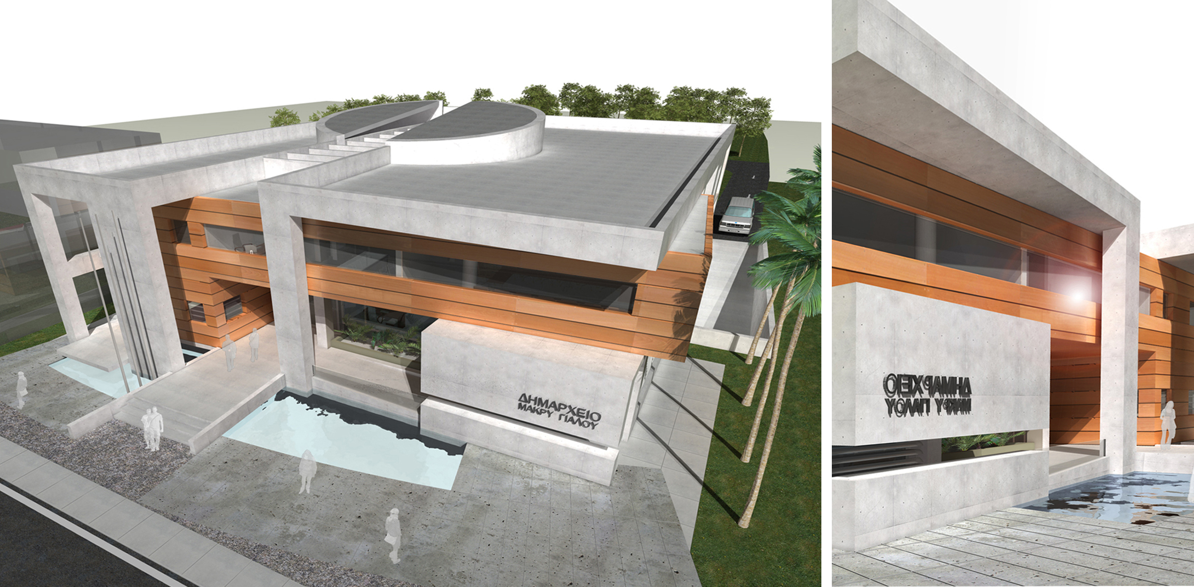 competition for THE MUNICIPALITY BUILDING OF MAKRYS GYALOS CRETE GREECE