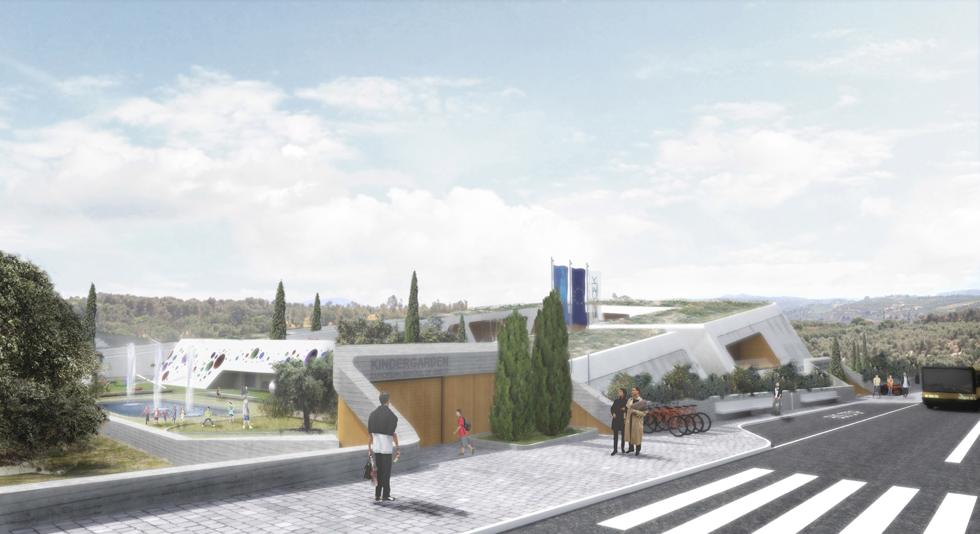 The Compass, Innovative Bioclimatic School in Heraclion, Crete