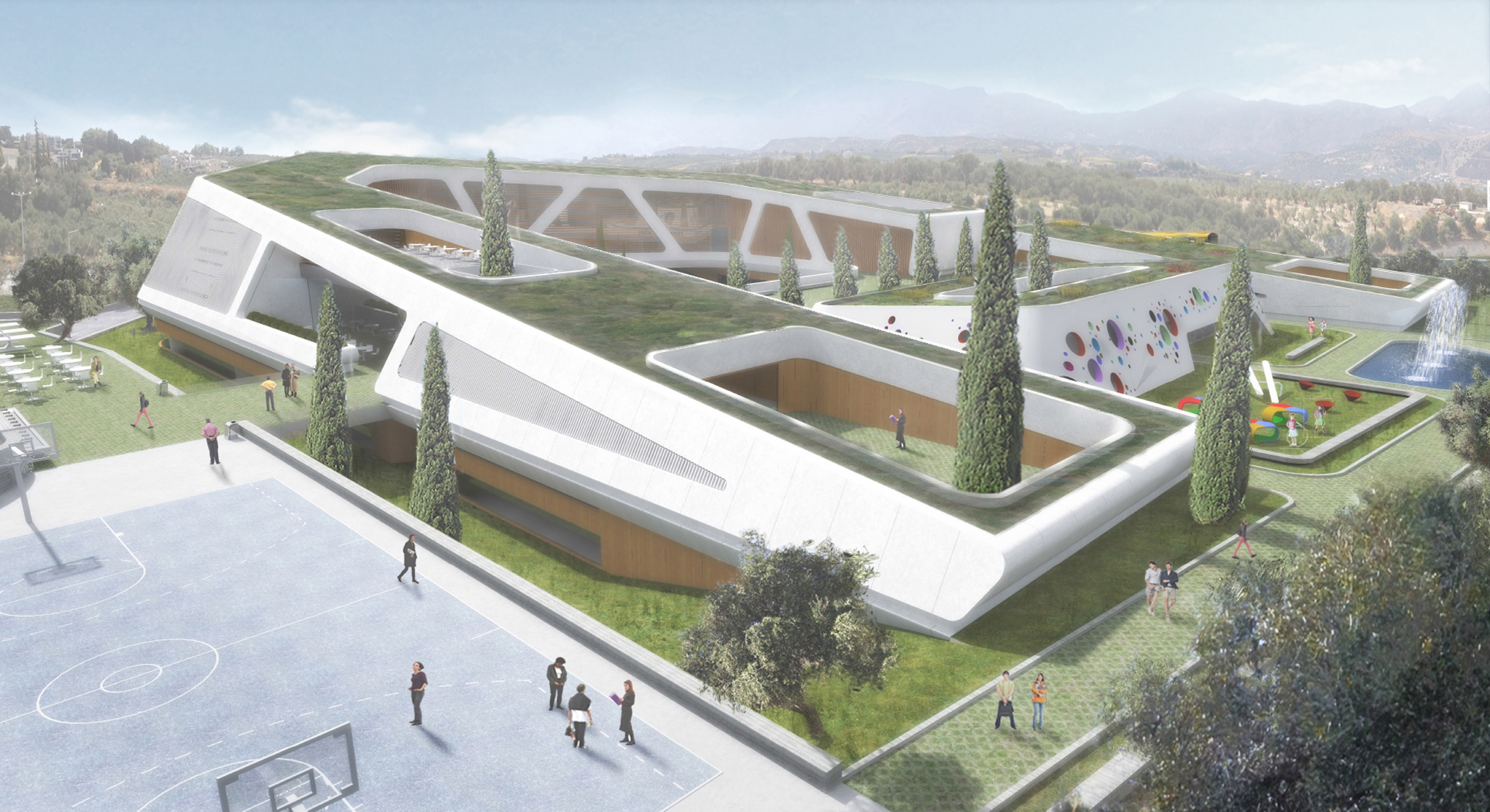 The Compass, Innovative Bioclimatic School in Heraclion, Crete